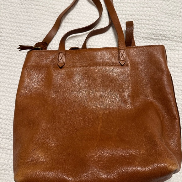 Madewell Cognac Leather Tote Bag - Picture 3 of 6
